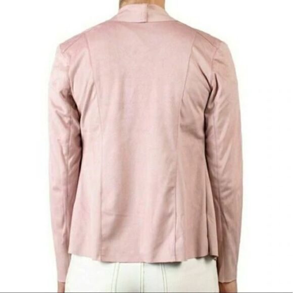 MOTE Pink Faux Suede Drape Jacket New - Picture 2 of 6